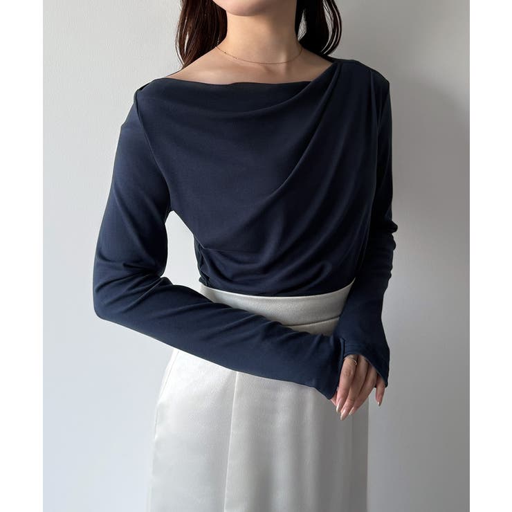 mipiarl  薄手ドレープトップス | JUNOAH | 詳細画像41 