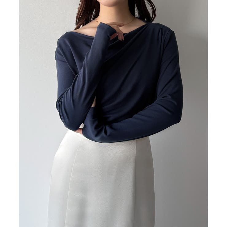 mipiarl  薄手ドレープトップス | JUNOAH | 詳細画像42 