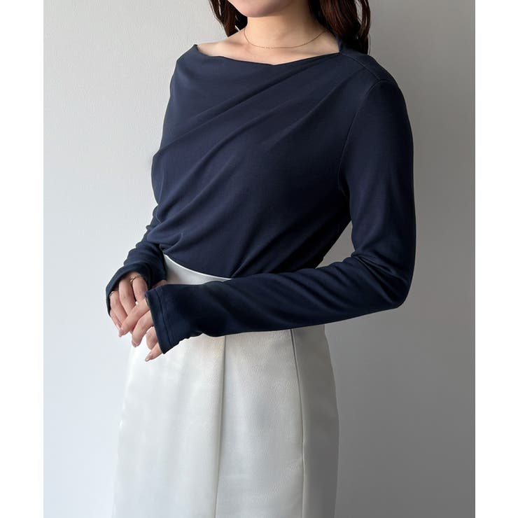 mipiarl  薄手ドレープトップス | JUNOAH | 詳細画像43 