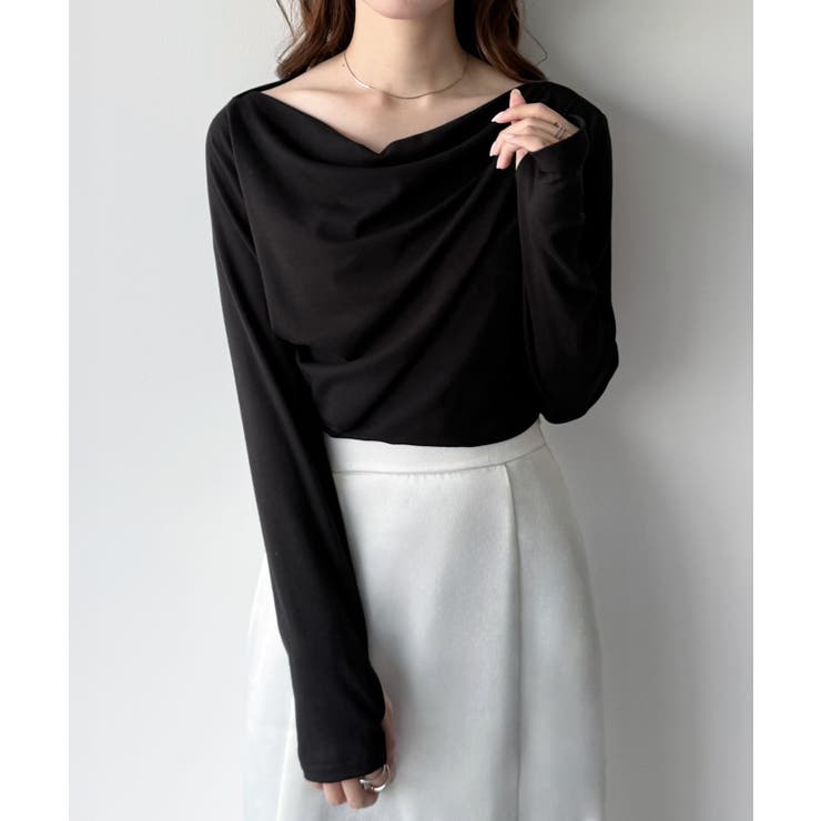 mipiarl  薄手ドレープトップス | JUNOAH | 詳細画像8 