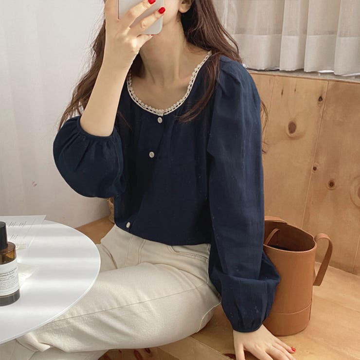 ネックレースブラウス レディース トップス | Dewlily | 詳細画像3 