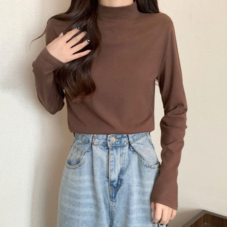 コーヒー | ハイネックトップス シャツ レディース | Dewlily
