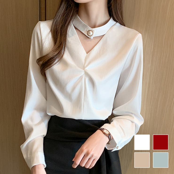 チョーカーデザインブラウス レディース トップス | Dewlily | 詳細画像1 