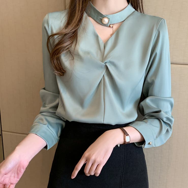 チョーカーデザインブラウス レディース トップス | Dewlily | 詳細画像14 