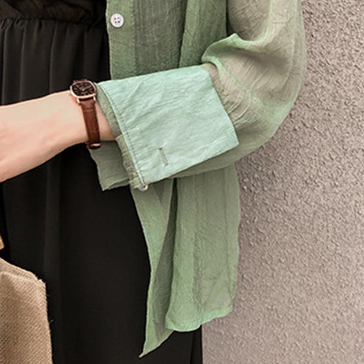 シアー長袖シャツ レディース トップス | Dewlily | 詳細画像16 