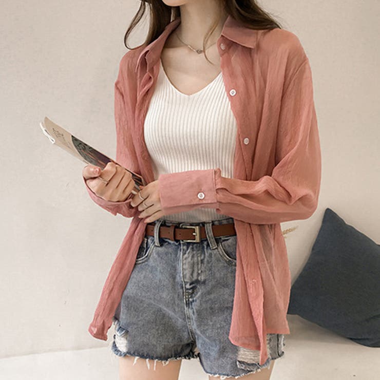 シアー長袖シャツ レディース トップス | Dewlily | 詳細画像6 