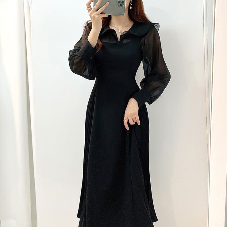 サロペットプリーツロングワンピース レディース 春服 | Dewlily | 詳細画像11 