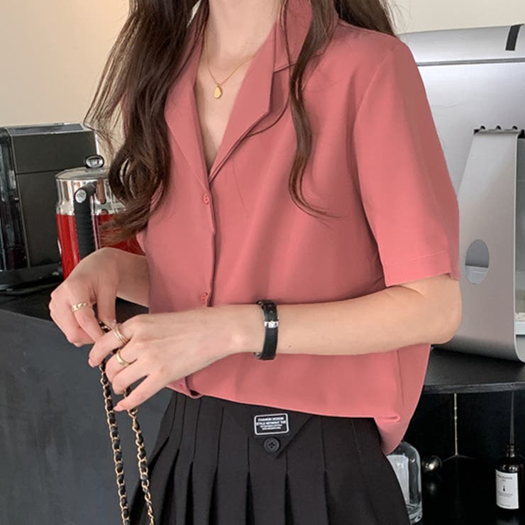 フォーマル半袖シャツ レディース 春服[品番：AMSW1777495