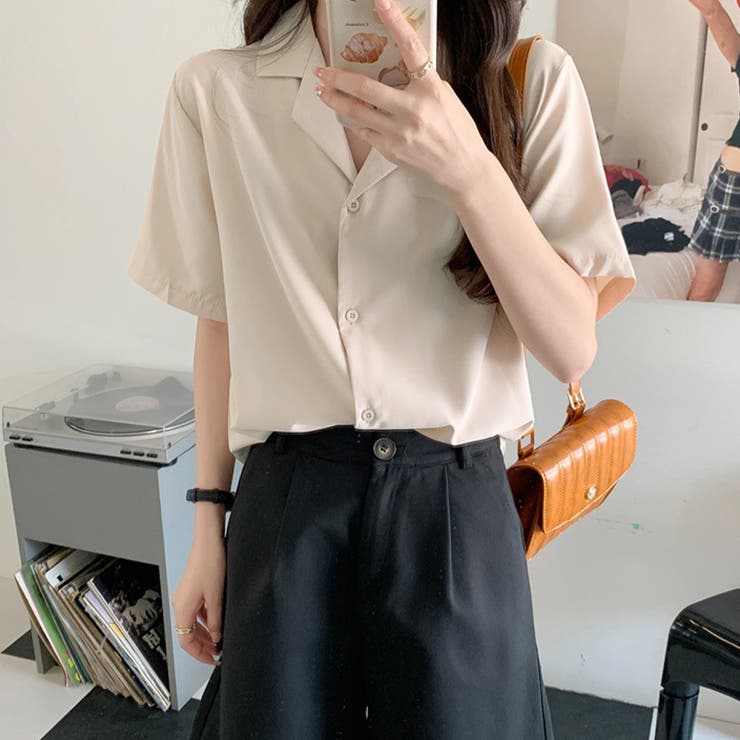 「DRESSTERIOR」 半袖シャツ 38 ベージュ レディース DRESSTERIOR 「DRESSTERIOR」 半袖ブラウス 38 ベージュ