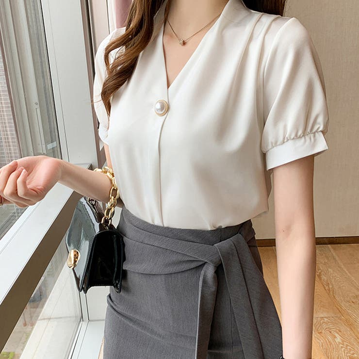 Vネックブラウス レディース トップス | Dewlily | 詳細画像10 