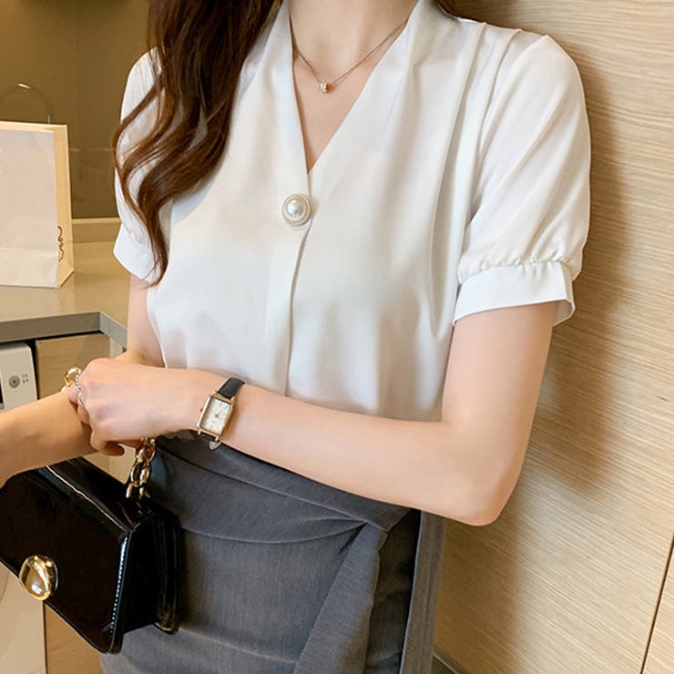 Vネックブラウス レディース トップス | Dewlily | 詳細画像11 