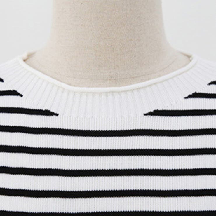 ボーダー半袖ニットソー レディース トップス春服 | Dewlily | 詳細画像16 