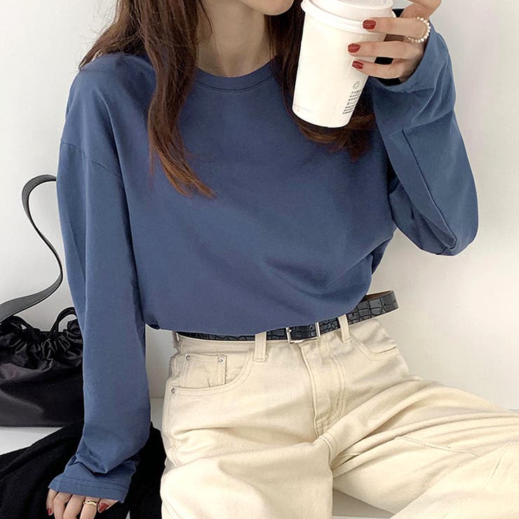 オーバーサイズロングTシャツ レディース 長袖 | Dewlily | 詳細画像14 