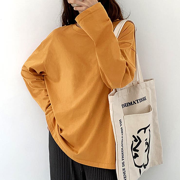 オーバーサイズロングTシャツ レディース 長袖 | Dewlily | 詳細画像17 