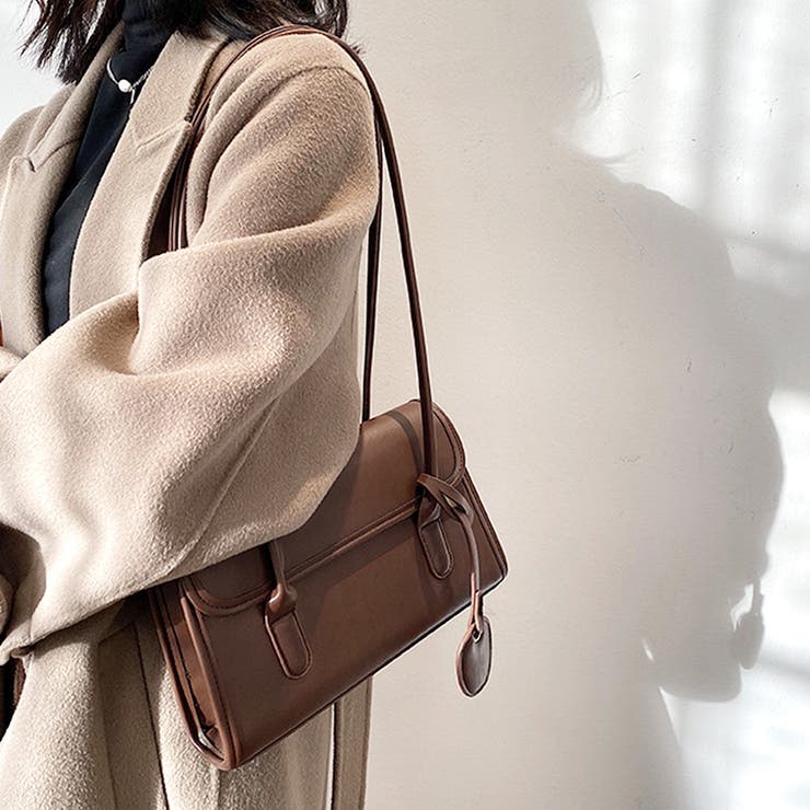 スクエアデザインショルダーバッグ レディース 無地 | Dewlily | 詳細画像11 