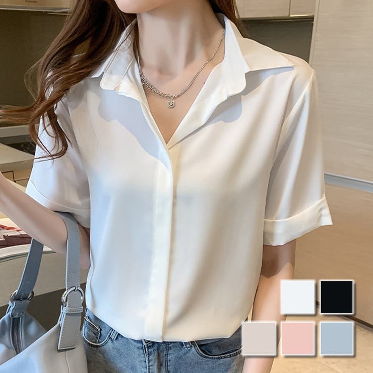 半袖ゆったりブラウス レディース トップス | Dewlily | 詳細画像1 