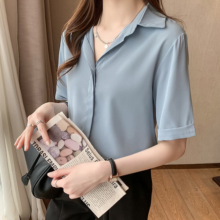 半袖ゆったりブラウス レディース トップス | Dewlily | 詳細画像12 