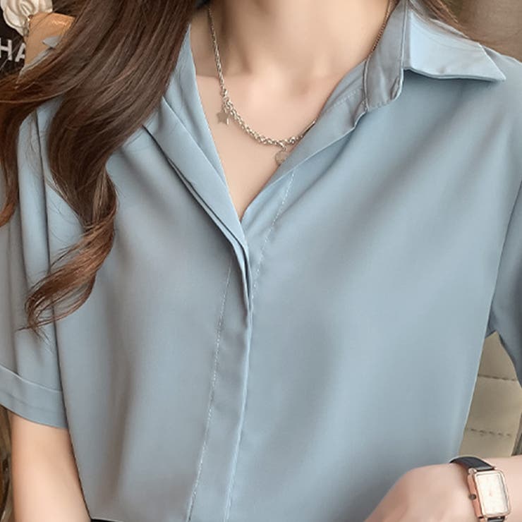 半袖ゆったりブラウス レディース トップス | Dewlily | 詳細画像17 