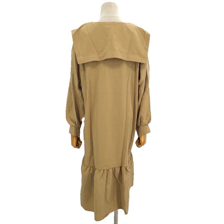 長袖フレアワンピース レディース 無地 | Dewlily | 詳細画像16 