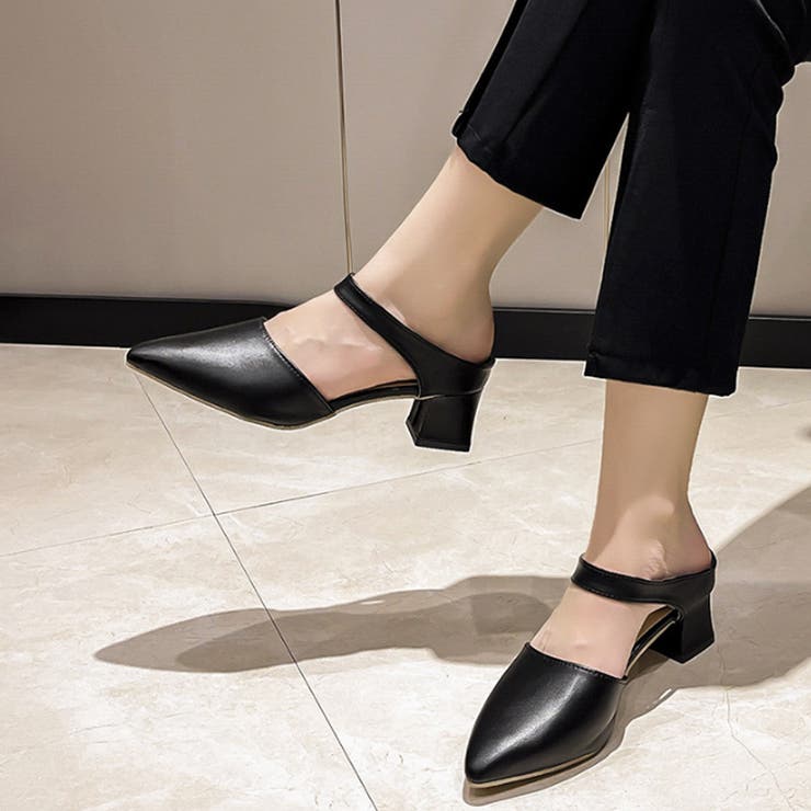 ブラック | ポインテッドトゥハイヒール レディース パンプス | Dewlily