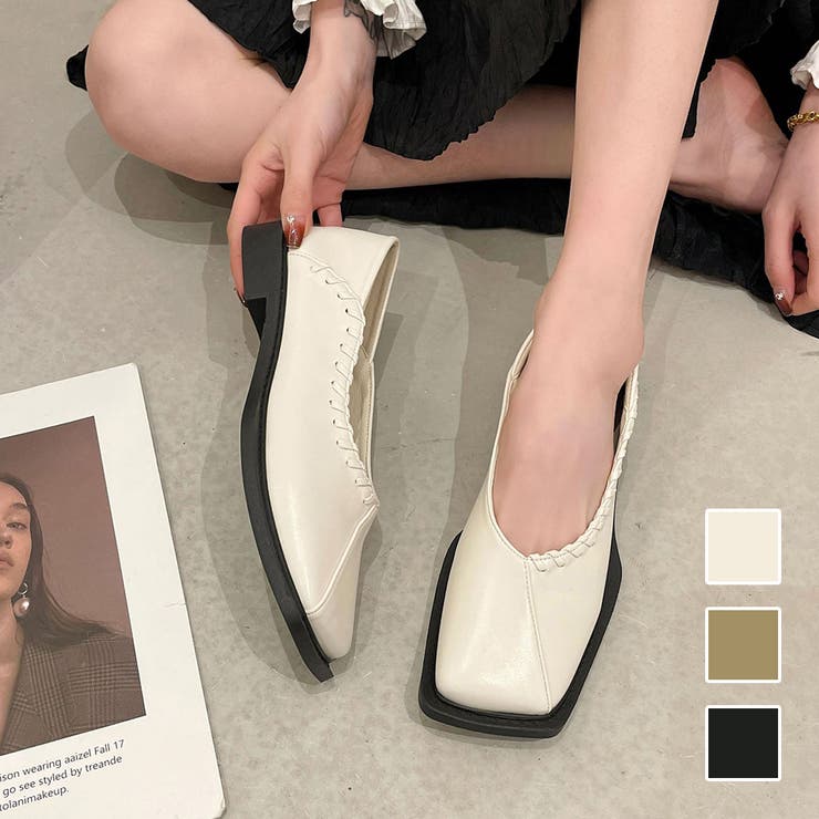 スクエアパンプス レディース シューズ | Dewlily | 詳細画像1 