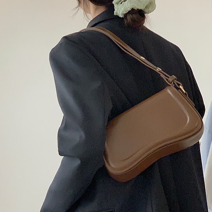 ブラウン | フラップショルダーバッグ 韓国ファッション 10代 | Dewlily