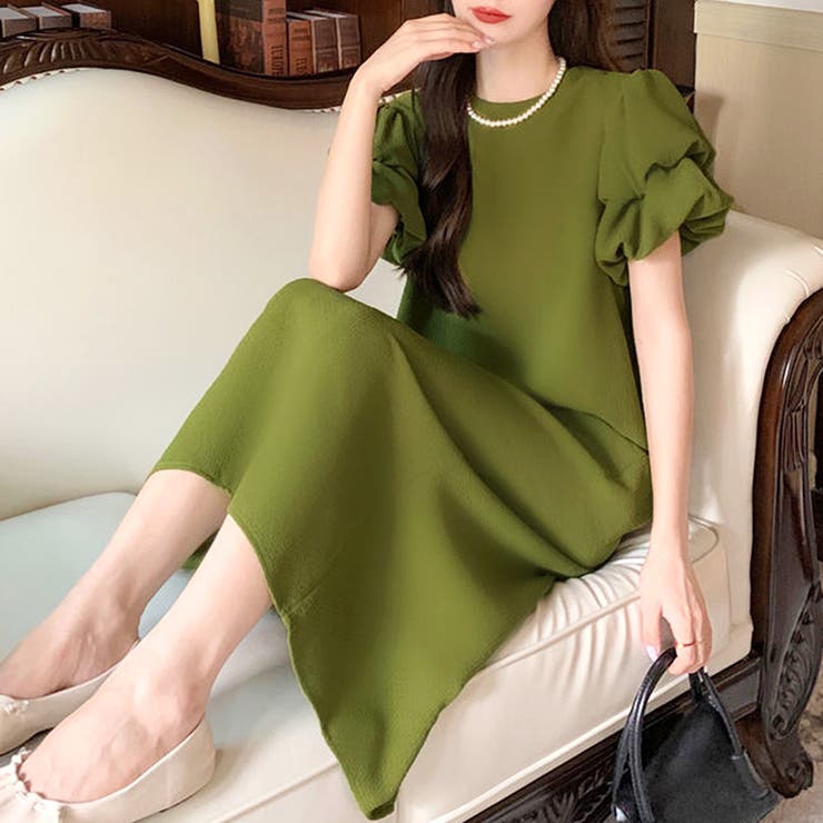 パフスリーブワンピース レディース 春服 | Dewlily | 詳細画像11 