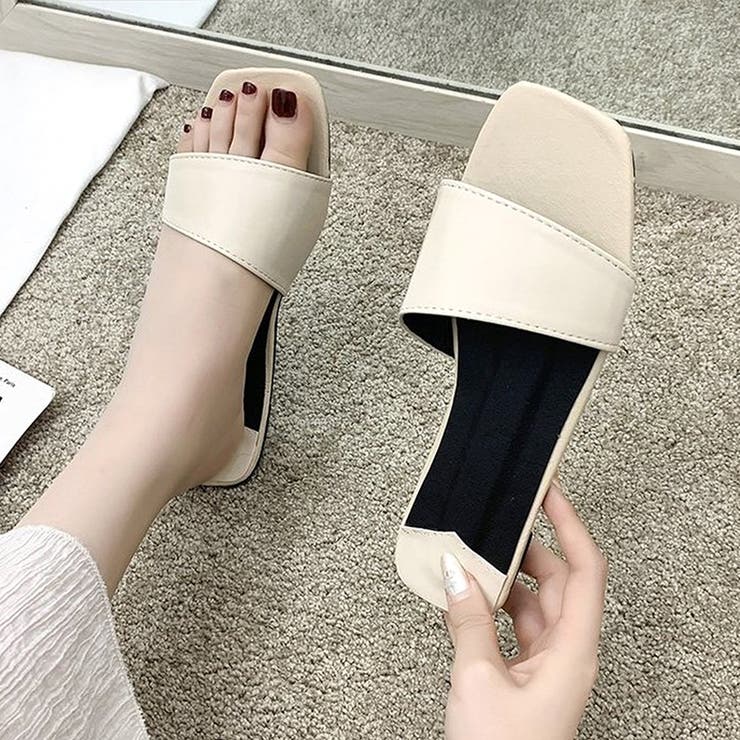 フラットミュールサンダル 韓国ファッション 10代 | Dewlily | 詳細画像11 