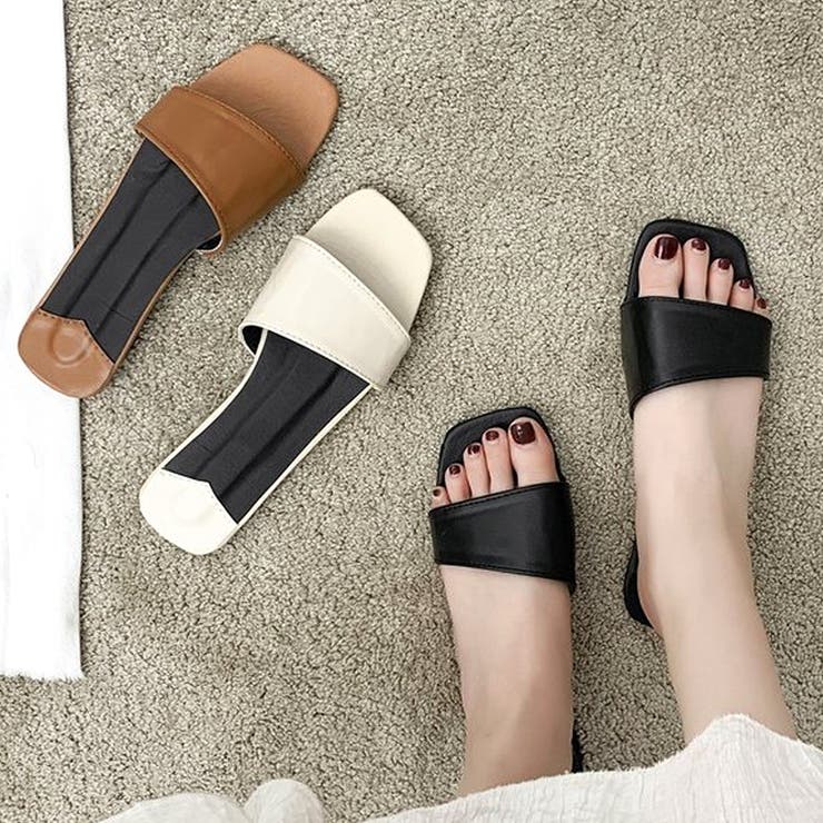 フラットミュールサンダル 韓国ファッション 10代 | Dewlily | 詳細画像15 