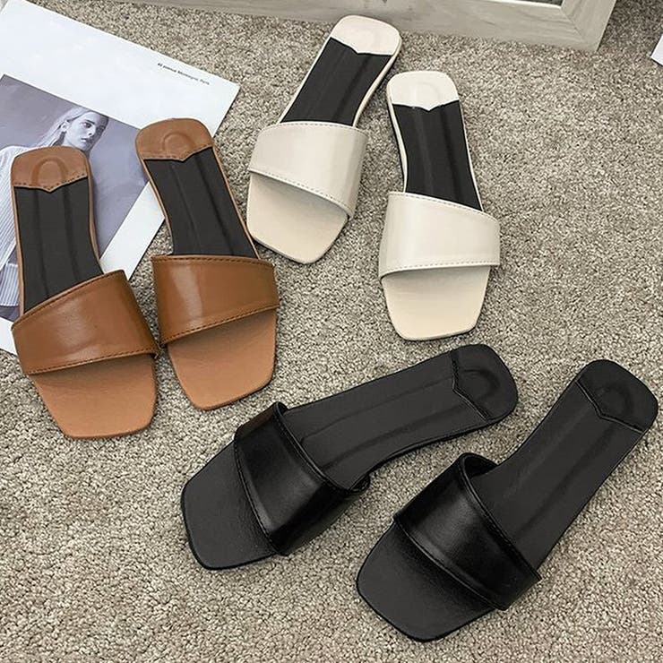 フラットミュールサンダル 韓国ファッション 10代 | Dewlily | 詳細画像16 