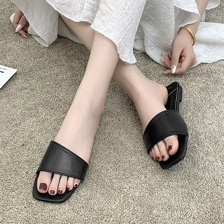 フラットミュールサンダル 韓国ファッション 10代 | Dewlily | 詳細画像8 