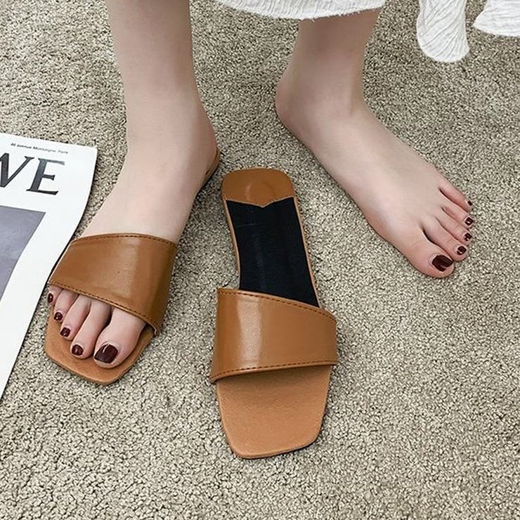 フラットミュールサンダル 韓国ファッション 10代 | Dewlily | 詳細画像9 