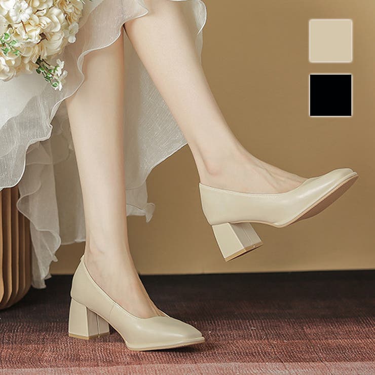 シンプルパンプスヒール 韓国ファッション 10代 | Dewlily | 詳細画像1 