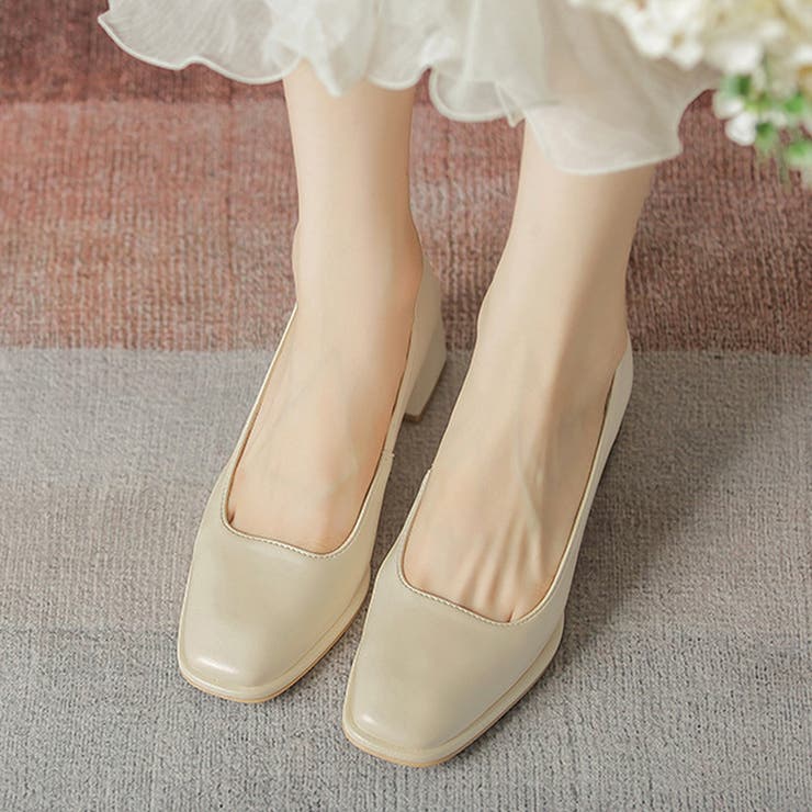 シンプルパンプスヒール 韓国ファッション 10代 | Dewlily | 詳細画像2 