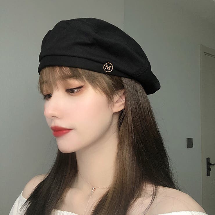 限定モデル 帽子 ベレー帽 グレー 可愛い カジュアル 大人 韓国