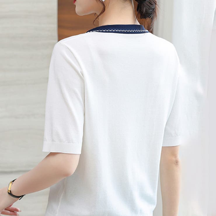 リボンサマーニット 韓国ファッション 10代 | Dewlily | 詳細画像10 