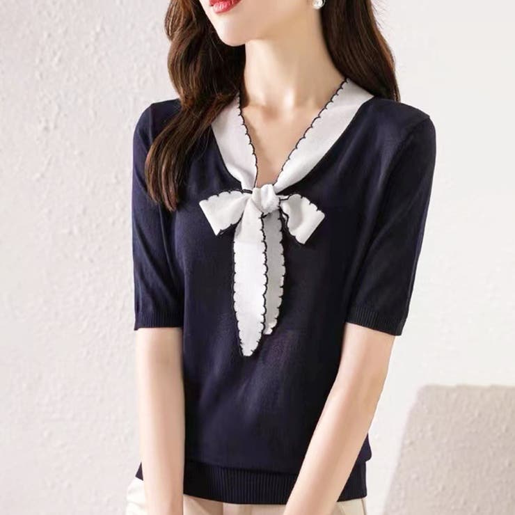 リボンサマーニット 韓国ファッション 10代 | Dewlily | 詳細画像13 