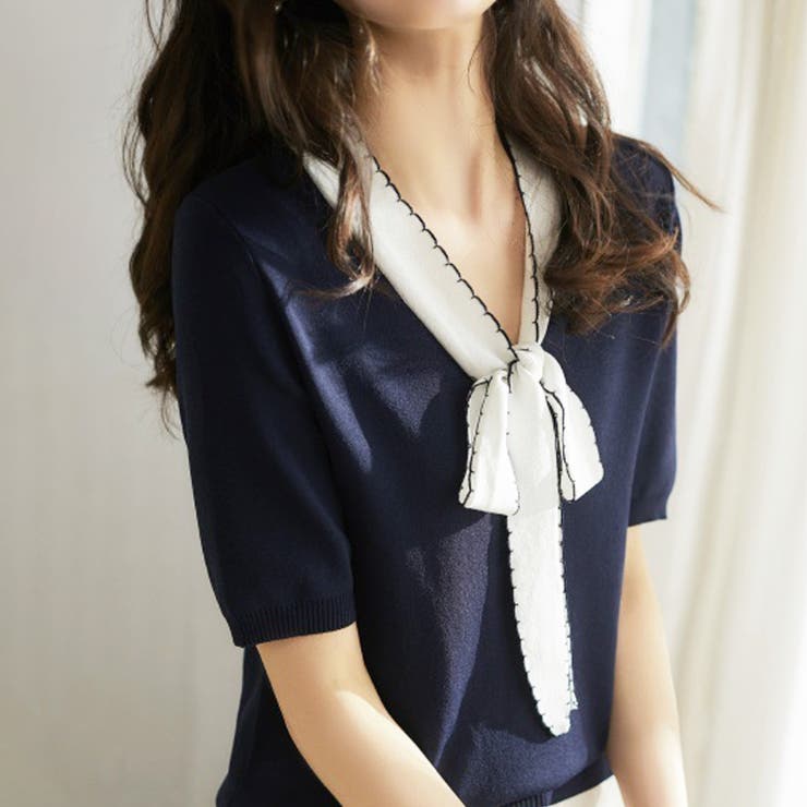 リボンサマーニット 韓国ファッション 10代 | Dewlily | 詳細画像15 