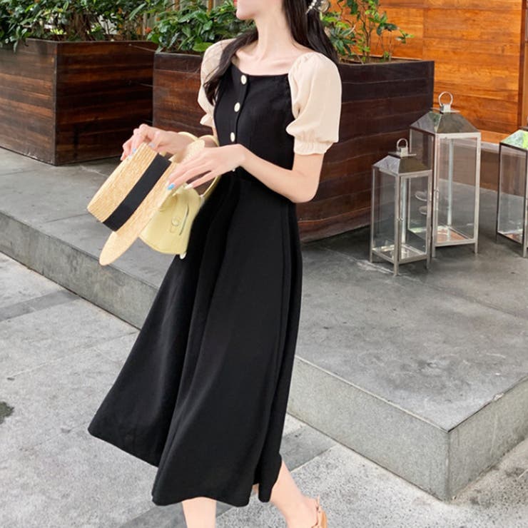 パフスリーブワンピース 韓国ファッション 10代 | Dewlily | 詳細画像8 