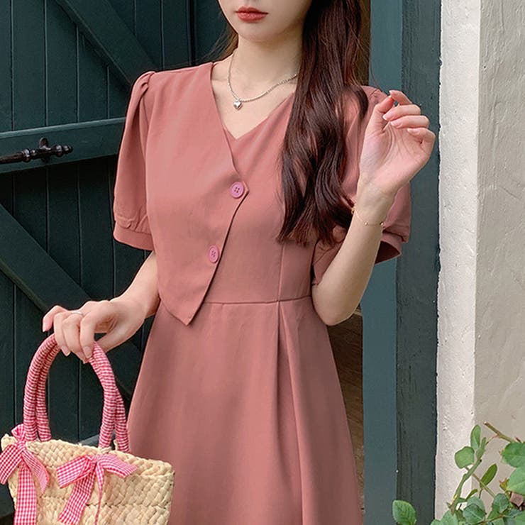 パフスリーブワンピース 韓国ファッション 10代 | Dewlily | 詳細画像12