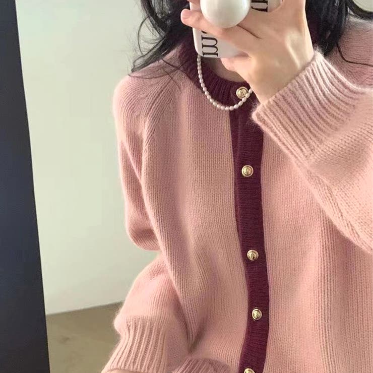 配色カラーニットトップス 秋 冬 | Dewlily | 詳細画像10 