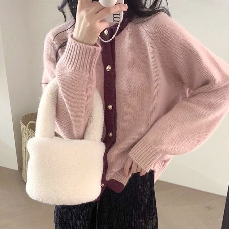 配色カラーニットトップス 秋 冬 | Dewlily | 詳細画像3 