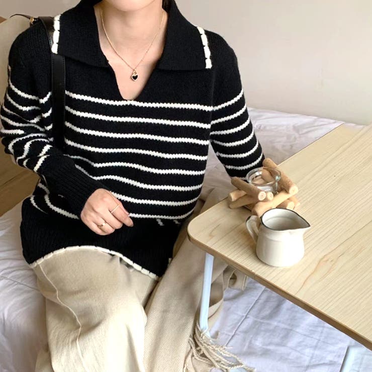 ニットチュニック 秋 冬 | Dewlily | 詳細画像12 