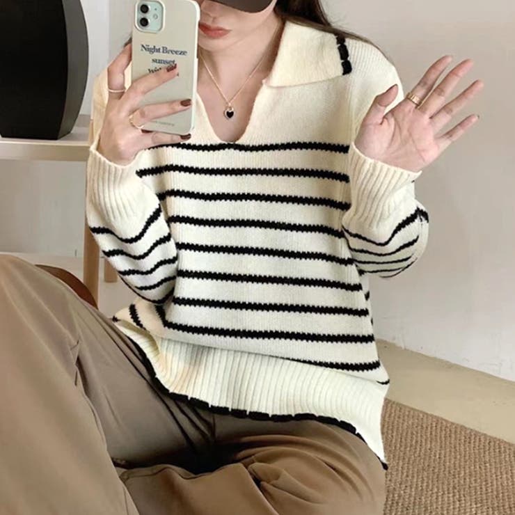 ニットチュニック 秋 冬 | Dewlily | 詳細画像2 