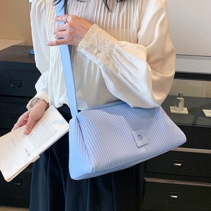 プリーツスクエアバッグ 春夏秋冬 韓国ファッション | Dewlily | 詳細画像2 