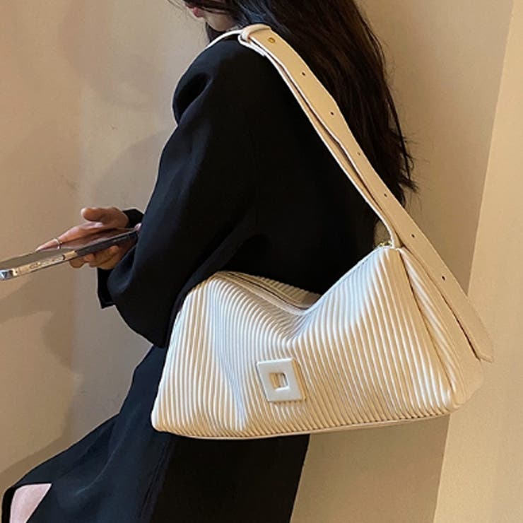 プリーツスクエアバッグ 春夏秋冬 韓国ファッション | Dewlily | 詳細画像3 