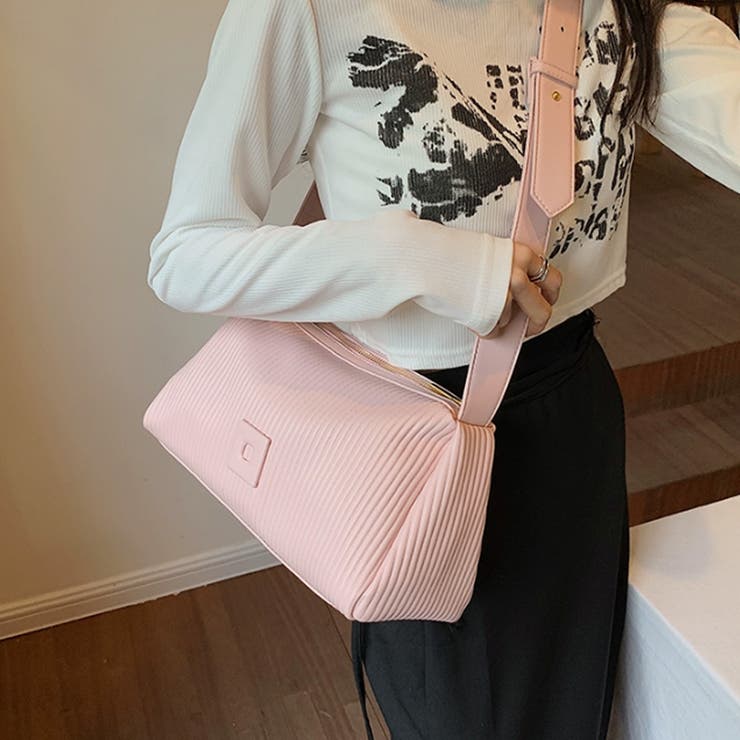プリーツスクエアバッグ 春夏秋冬 韓国ファッション | Dewlily | 詳細画像4 