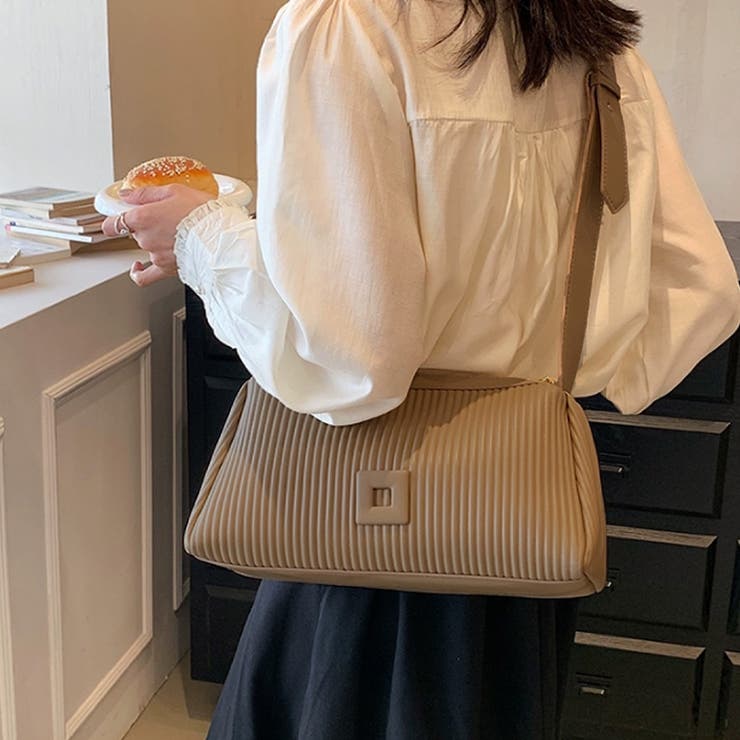 プリーツスクエアバッグ 春夏秋冬 韓国ファッション | Dewlily | 詳細画像7 