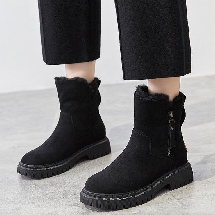 ブラック | ボアショートブーツ 秋 冬 | Dewlily