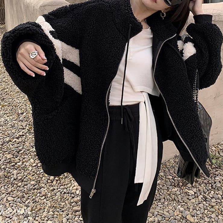 オーバーサイズボアブルゾン レディース 10代[品番：AMSW1777790